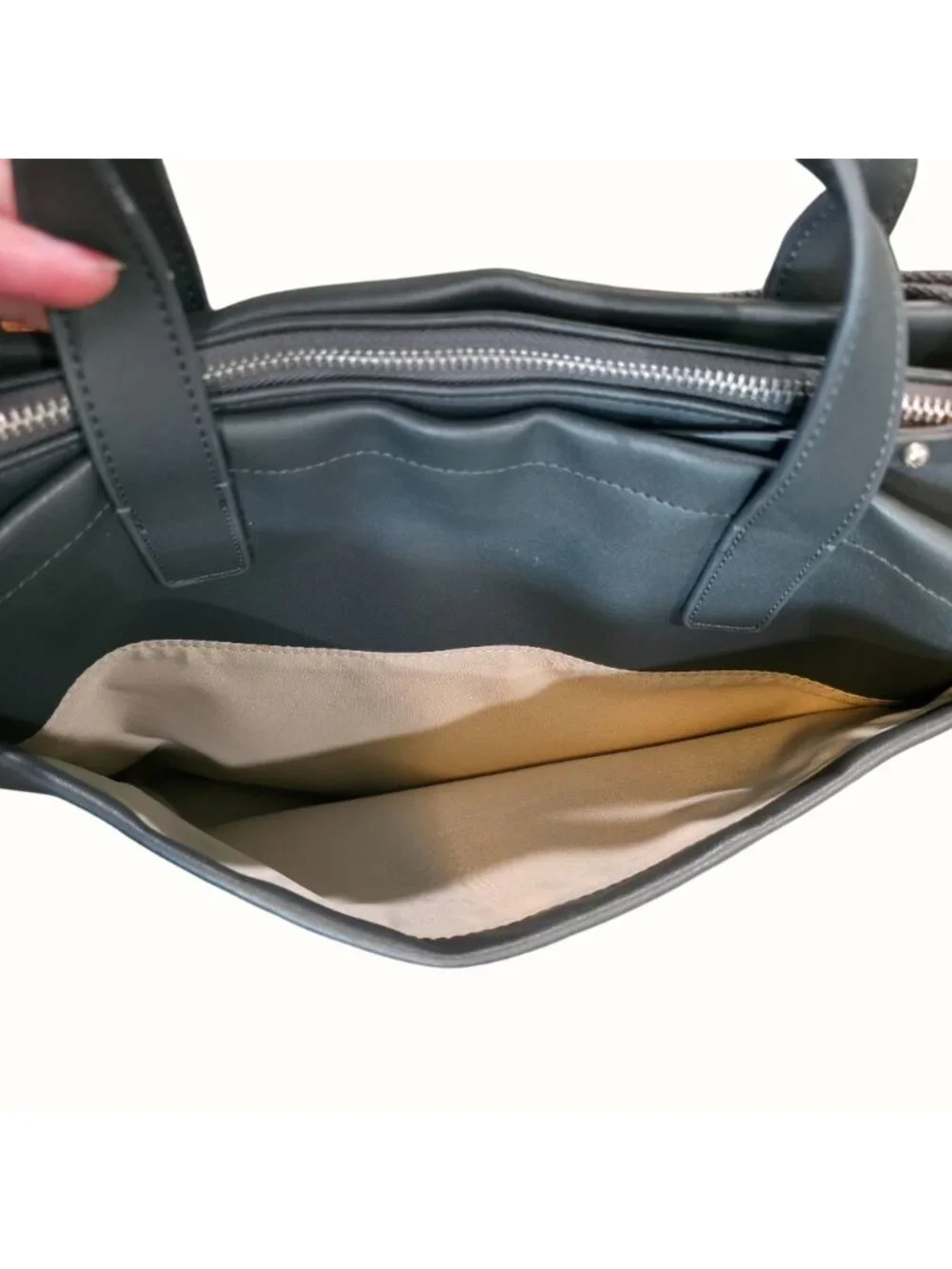 Skip Hop Greenwich Simply Chic Black Vegan Leather Diaper Baby Bag Travel Tote